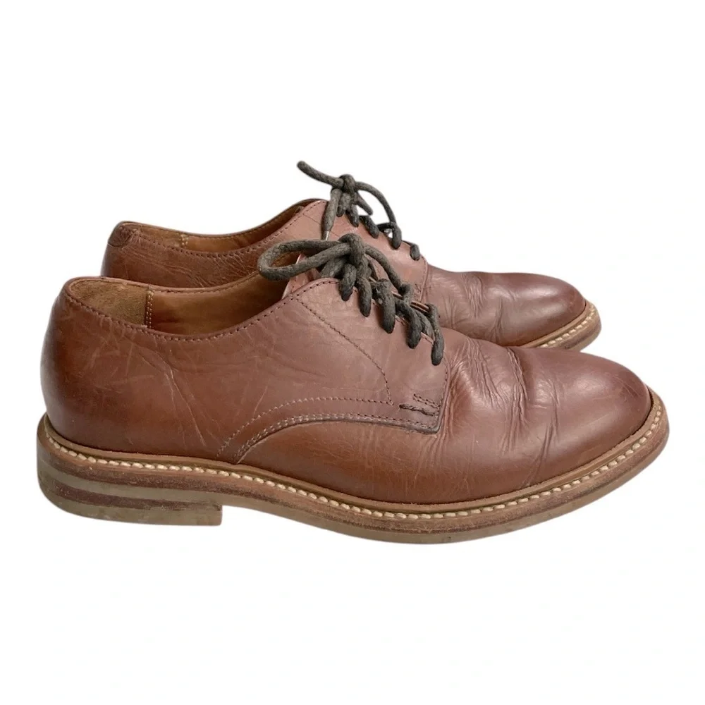 FRYE Men's Oxford Shoes Brown Leather Made in Mexico. US Size 9 D
